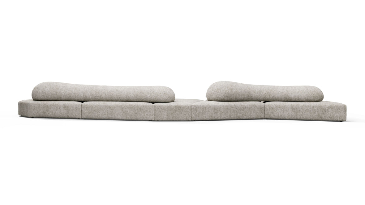 On the Rocks - On the Rocks Sofa, Five Seater, Dove Textured Chenille