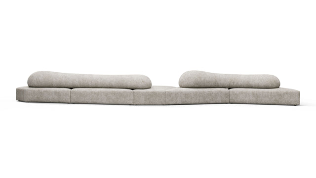 On the Rocks - On the Rocks Sofa, Five Seater, Dove Textured Chenille