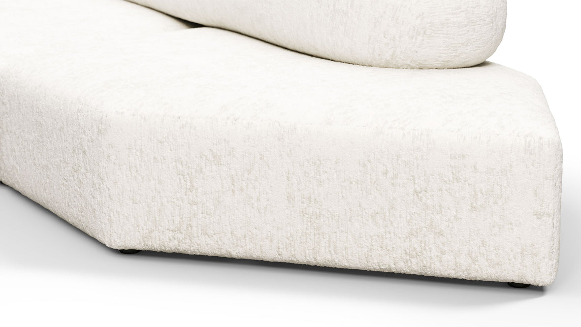 On the Rocks - On the Rocks Sofa, Five Seater, White Textured Chenille