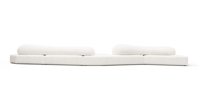 On the Rocks - On the Rocks Sofa, Five Seater, White Textured Chenille