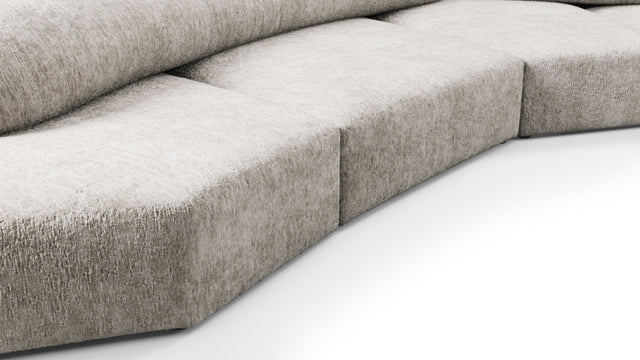On the Rocks - On the Rocks Sofa, Large Corner, Dove Textured Chenille