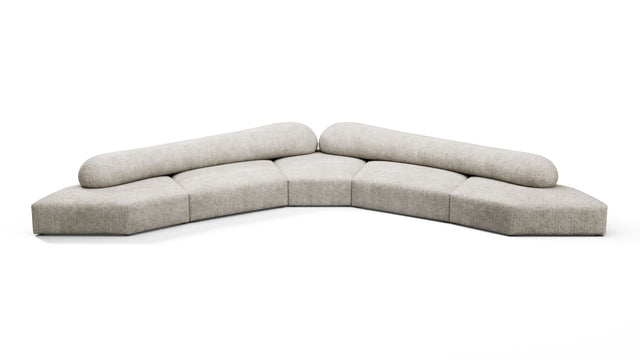On the Rocks - On the Rocks Sofa, Large Corner, Dove Textured Chenille