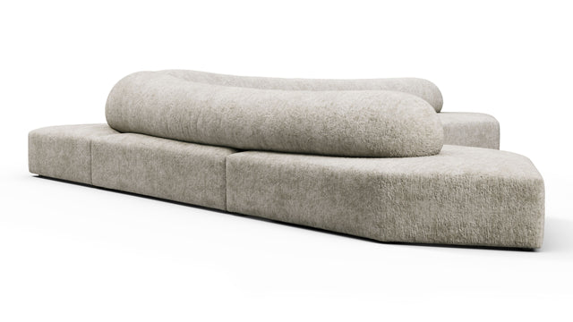 On the Rocks - On the Rocks Sofa, Large Corner, Dove Textured Chenille