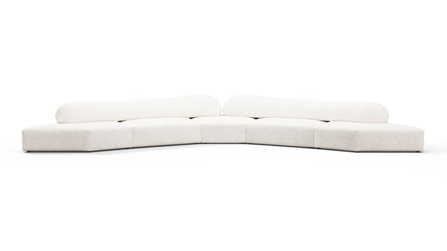 On the Rocks - On the Rocks Sofa, Large Corner, White Textured Chenille
