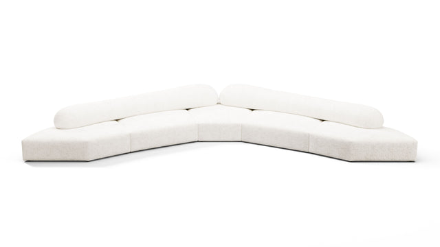 On the Rocks - On the Rocks Sofa, Large Corner, White Textured Chenille