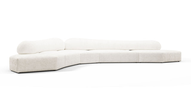 On the Rocks - On the Rocks Sofa, Large Corner, White Textured Chenille