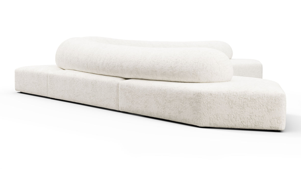 On the Rocks - On the Rocks Sofa, Large Corner, White Textured Chenille
