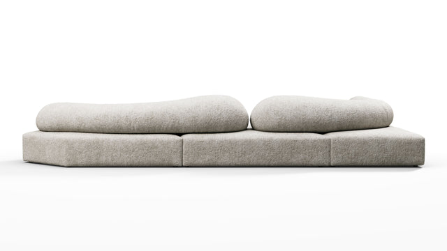 On the Rocks - On the Rocks Sofa, Left Corner, Dove Textured Chenille