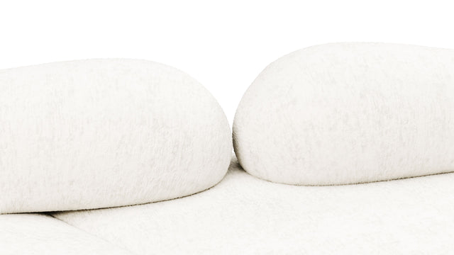 On the Rocks - On the Rocks Sofa, Left Corner, White Textured Chenille