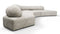 On the Rocks - On the Rocks Sofa, Right Corner, Dove Textured Chenille