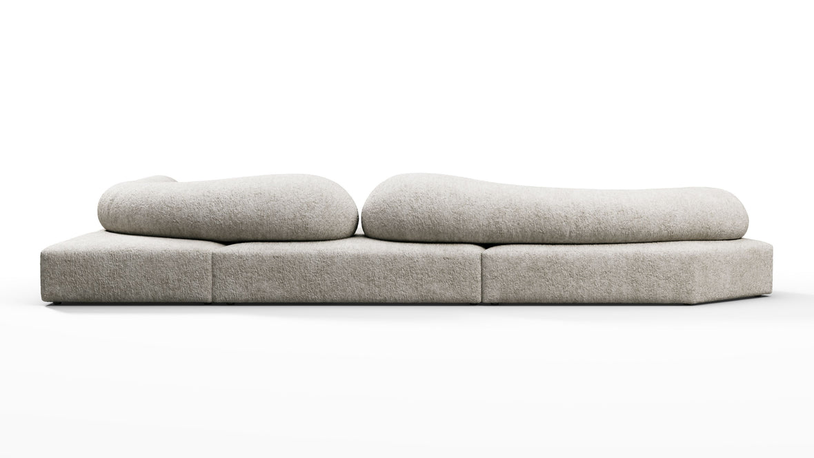 On the Rocks - On the Rocks Sofa, Right Corner, Dove Textured Chenille