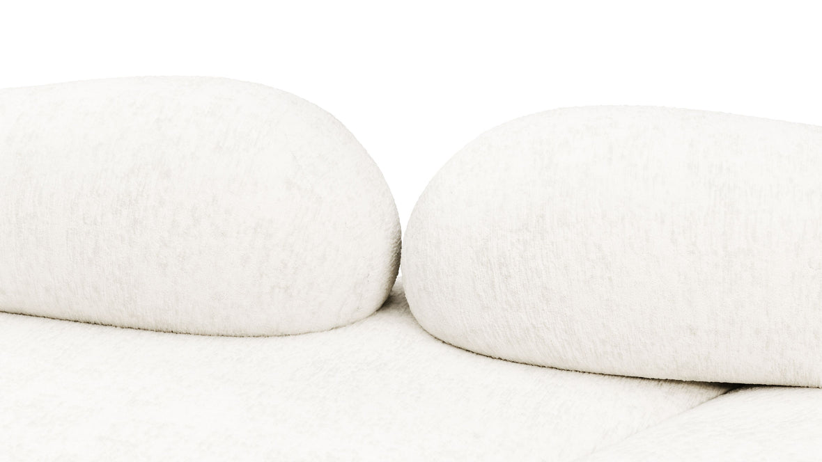 On the Rocks - On the Rocks Sofa, Right Corner, White Textured Chenille