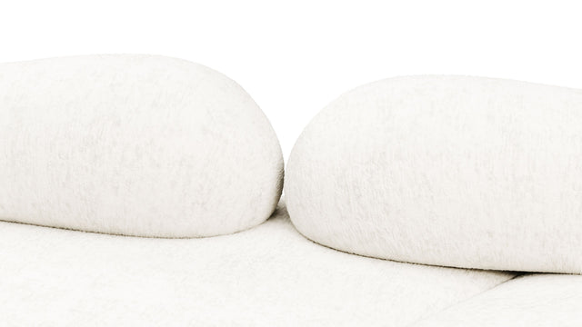 On the Rocks - On the Rocks Sofa, Right Corner, White Textured Chenille