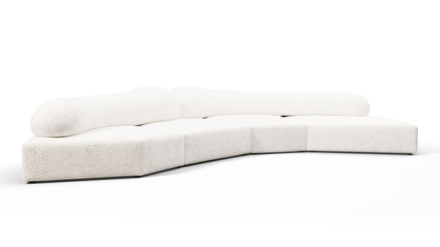 On the Rocks - On the Rocks Sofa, Right Corner, White Textured Chenille