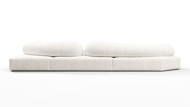 On the Rocks - On the Rocks Sofa, Right Corner, White Textured Chenille