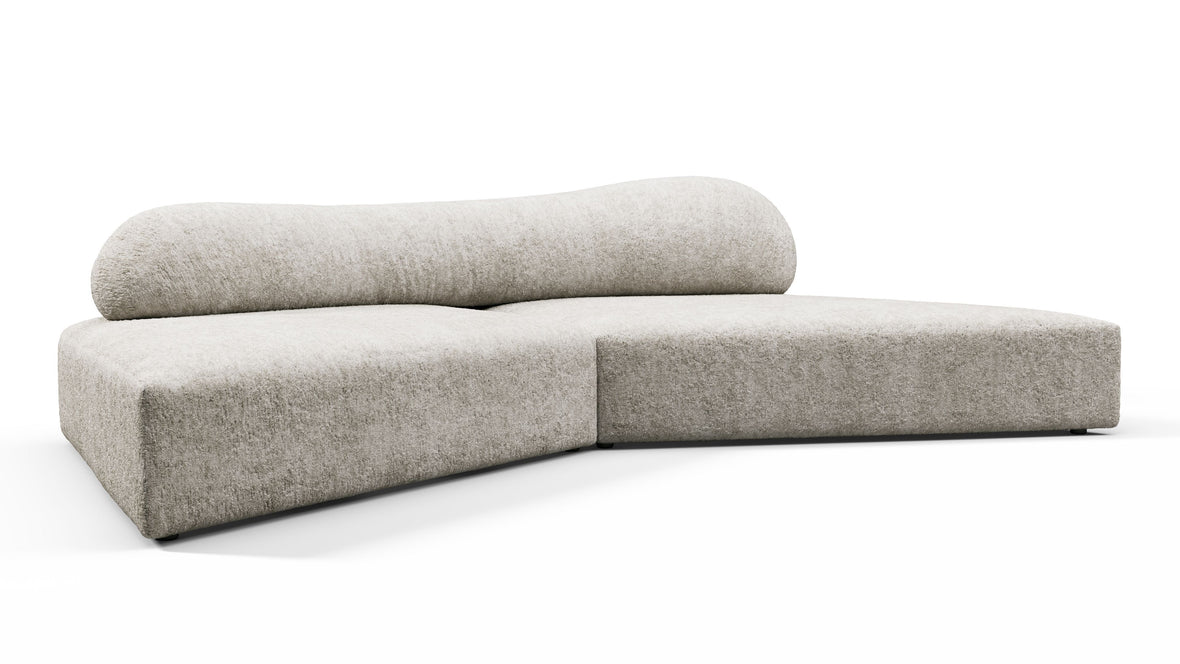 On the Rocks - On the Rocks Sofa, Small, Dove Textured Chenille