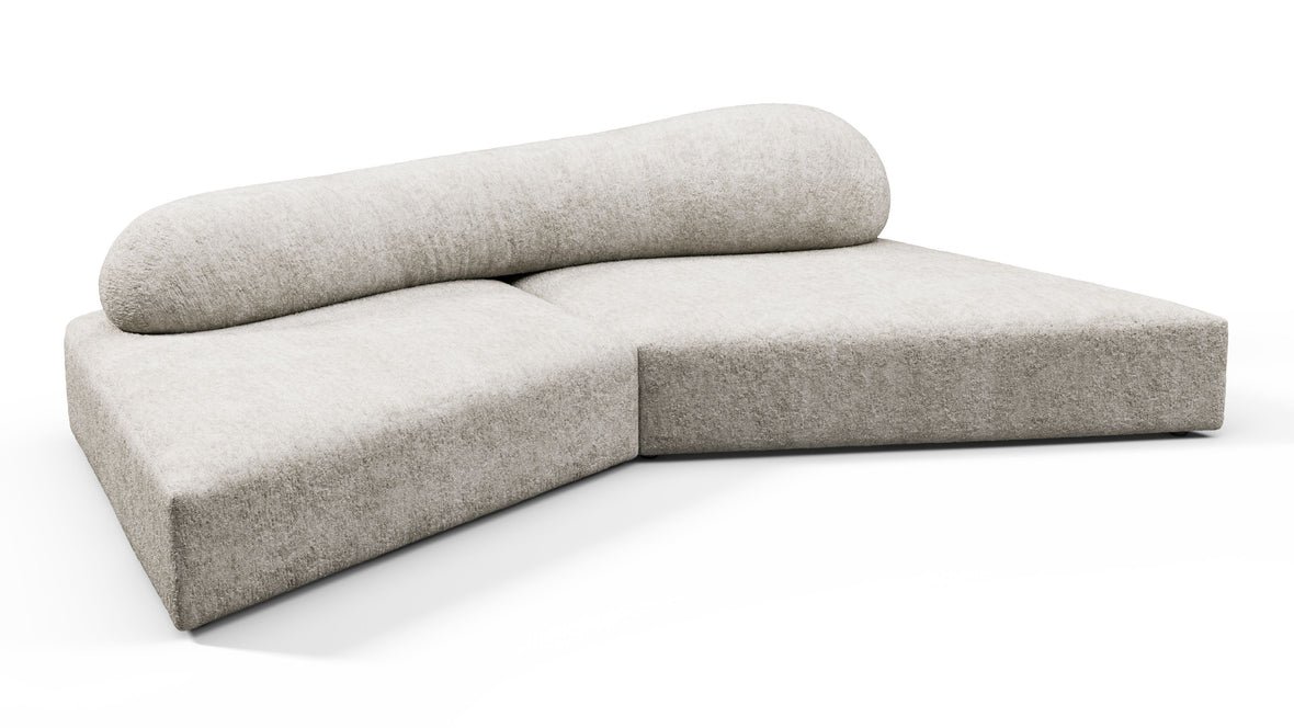 On the Rocks - On the Rocks Sofa, Small, Dove Textured Chenille