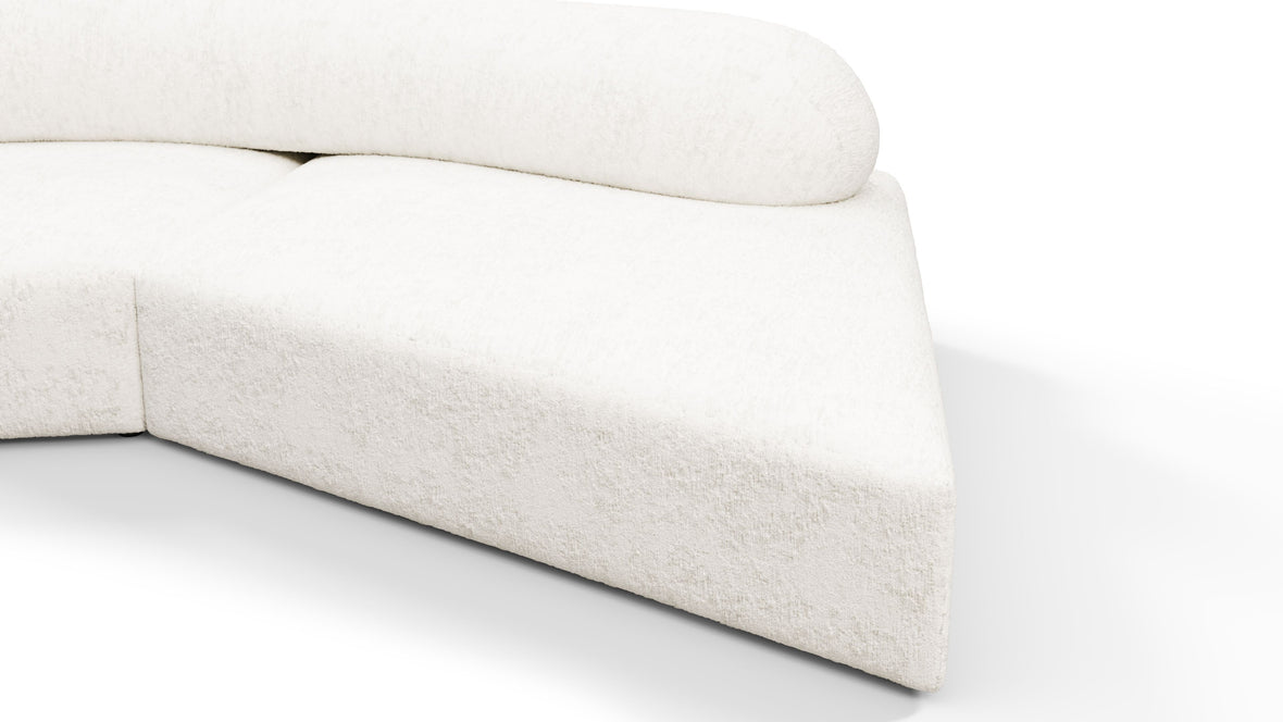 On the Rocks - On the Rocks Sofa, Small, White Textured Chenille