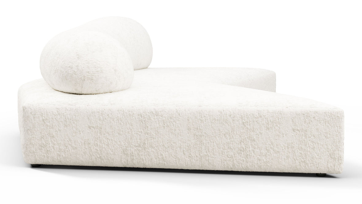 On the Rocks - On the Rocks Sofa, Small, White Textured Chenille