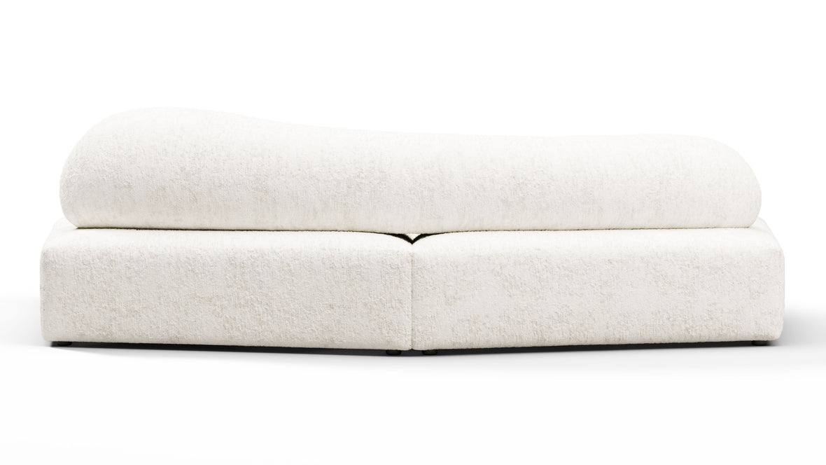 On the Rocks - On the Rocks Sofa, Small, White Textured Chenille