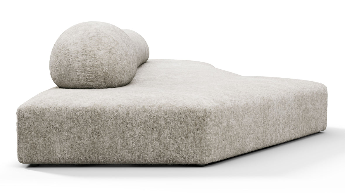 On the Rocks - On the Rocks Sofa, Three Seater, Left, Dove Textured Chenille