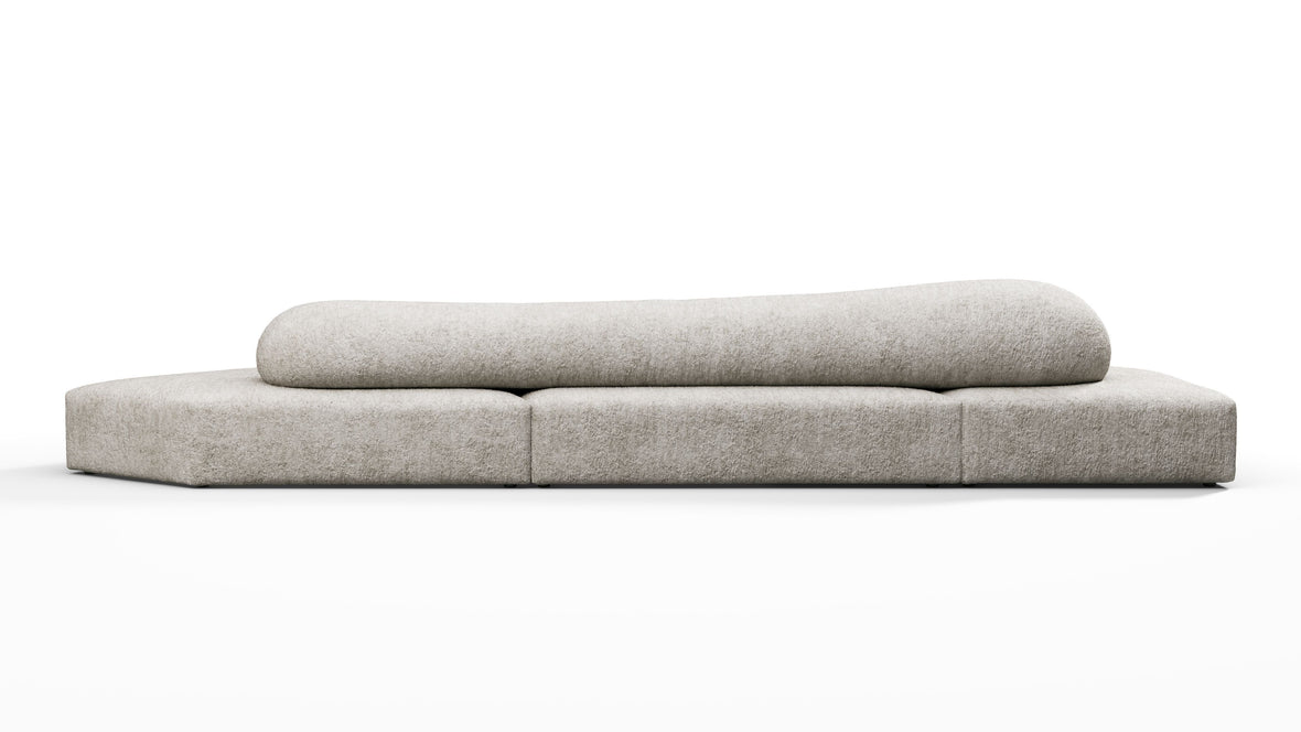 On the Rocks - On the Rocks Sofa, Three Seater, Left, Dove Textured Chenille