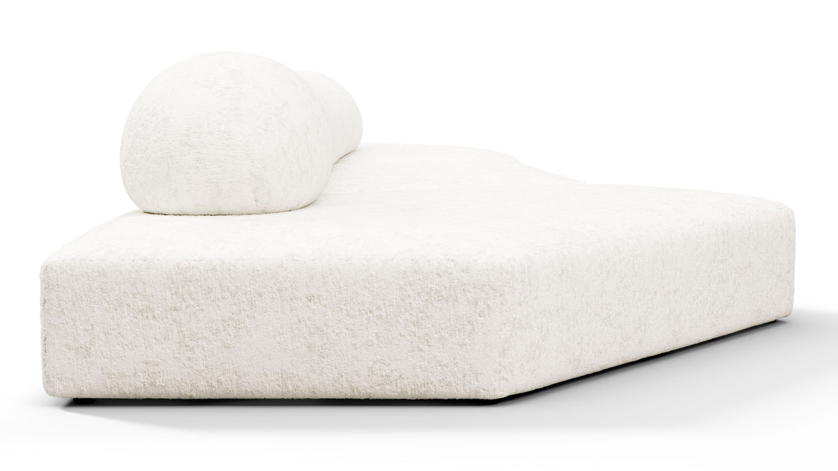 On the Rocks - On the Rocks Sofa, Three Seater, Left, White Textured Chenille