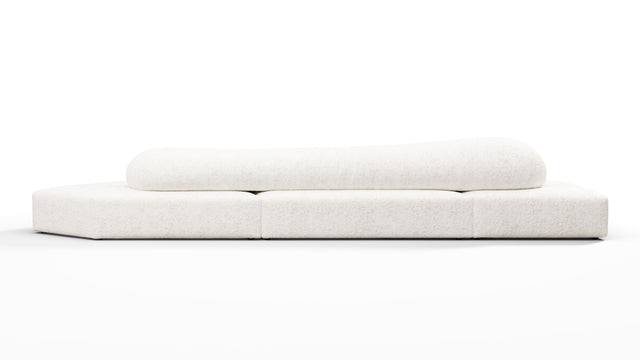 On the Rocks - On the Rocks Sofa, Three Seater, Left, White Textured Chenille