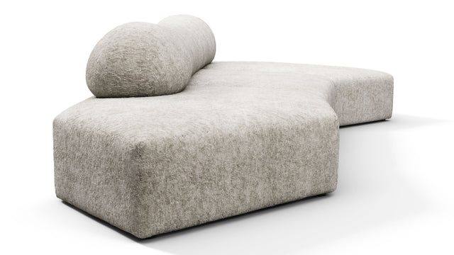 On the Rocks - On the Rocks Sofa, Three Seater, Right, Dove Textured Chenille