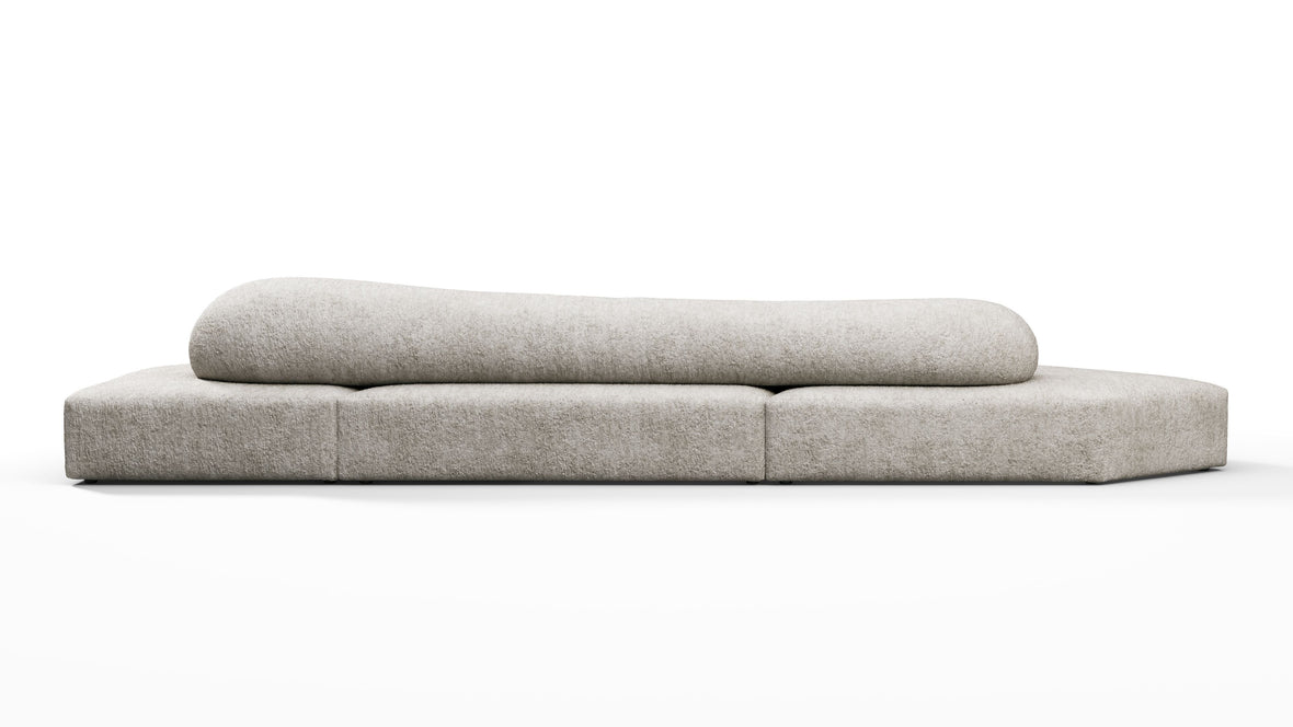 On the Rocks - On the Rocks Sofa, Three Seater, Right, Dove Textured Chenille
