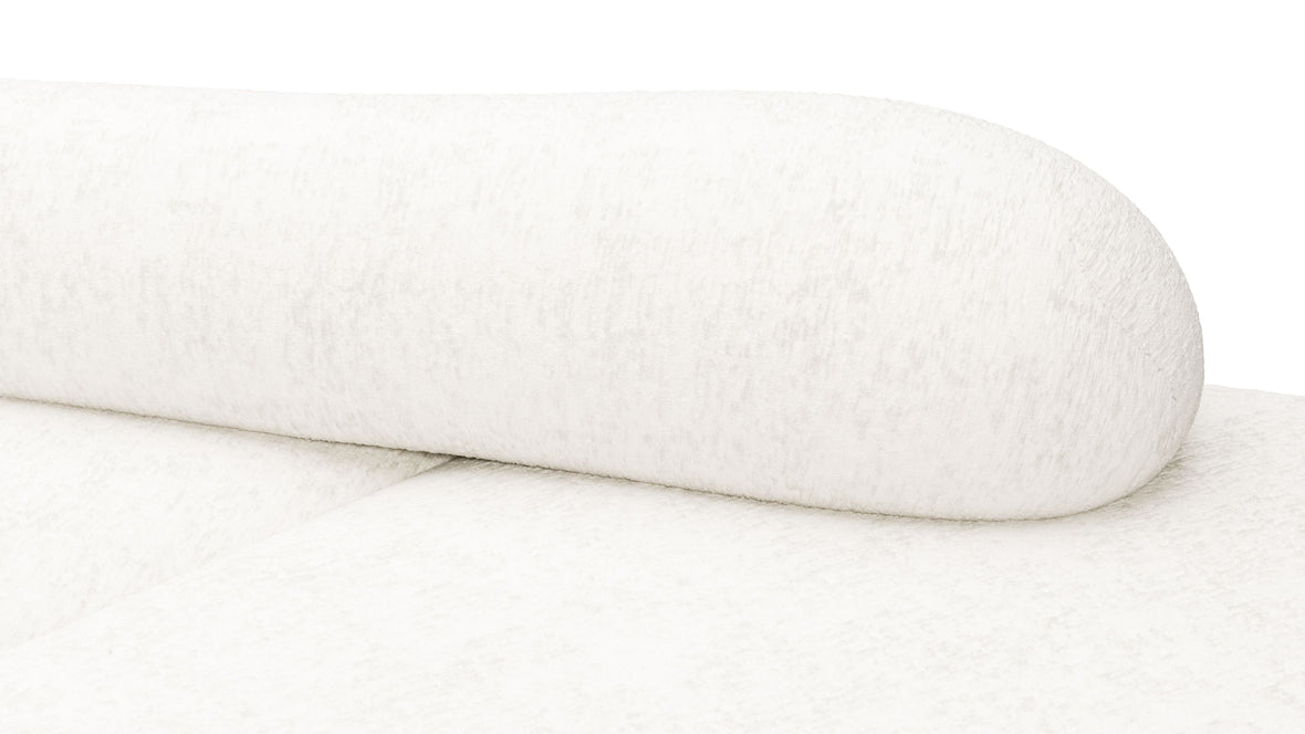On the Rocks - On the Rocks Sofa, Three Seater, Right, White Textured Chenille