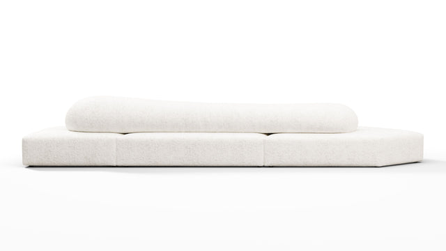 On the Rocks - On the Rocks Sofa, Three Seater, Right, White Textured Chenille
