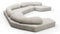 On the Rocks - On the Rocks Sofa, U Shape, Dove Textured Chenille