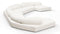 On the Rocks - On the Rocks Sofa, U Shape, White Textured Chenille