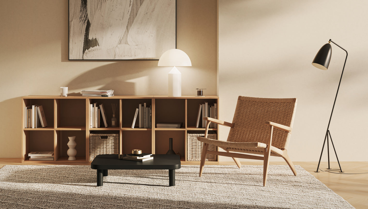CREATE THE PERFECT AMBIANCE FOR ANY SPACE | Celebrated for its stick-like aesthetic and conveniently slim profile, the Grasshopper Floor Lamp is the perfect lighting solution for spaces big and small. Create the perfect ambiance by mixing and matching all of the lamps in the series. Choose your favorite shade, or make a statement by displaying bold, contrasting colors.
