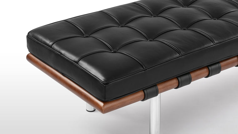 Modern Classic | Tufted for extra comfort, the Manhattan three seater bench is designed to pair perfectly with the other pieces in the Manhattan collection for a curated look.

