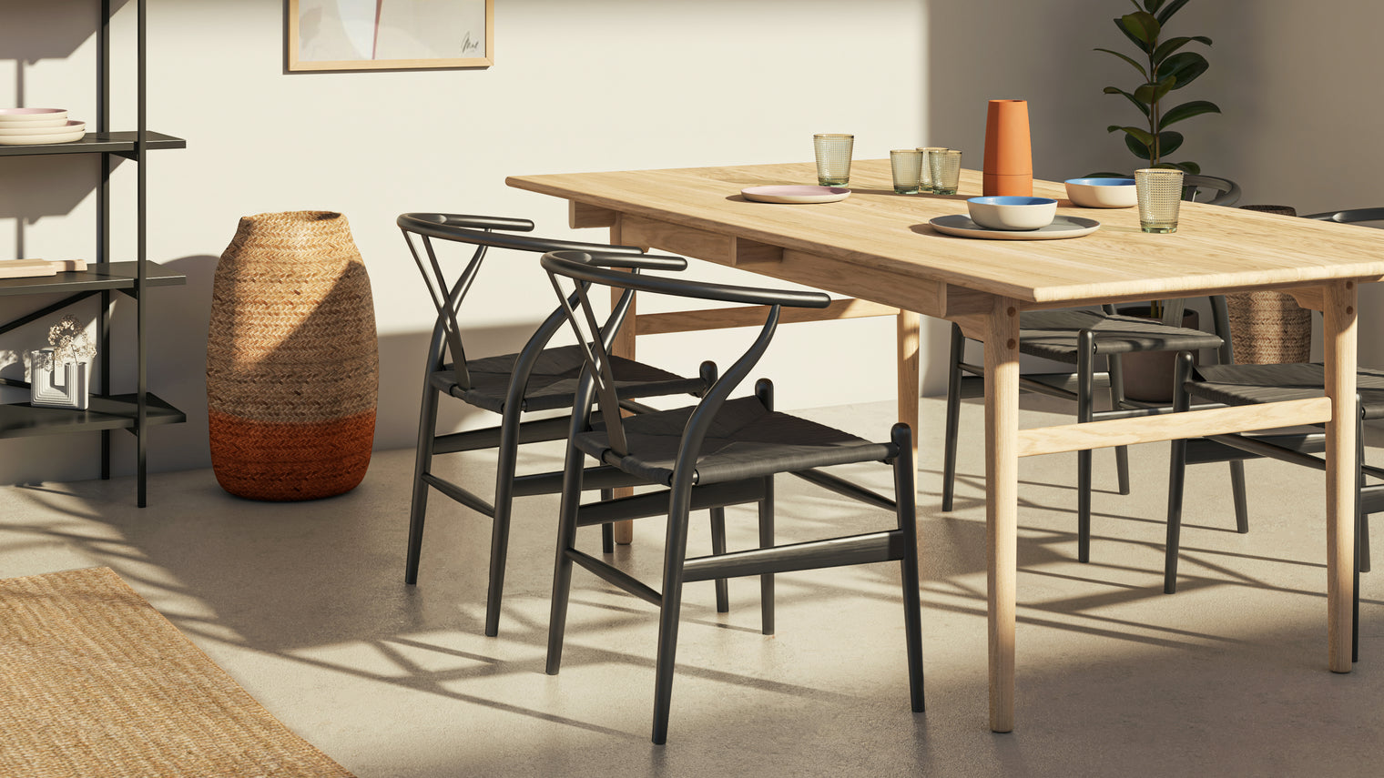 Wish - Wish Chair, Black with Black Seat