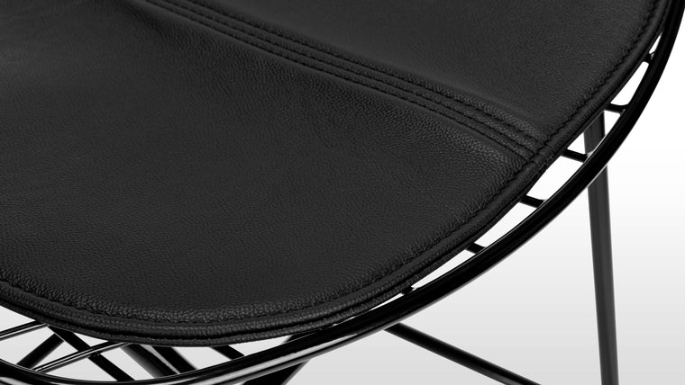 BUILT TO LAST | Expertly crafted with a high-spec chromed steel frame and comfy leather seat pad, this chair is a modern classic made with longevity in mind. 
