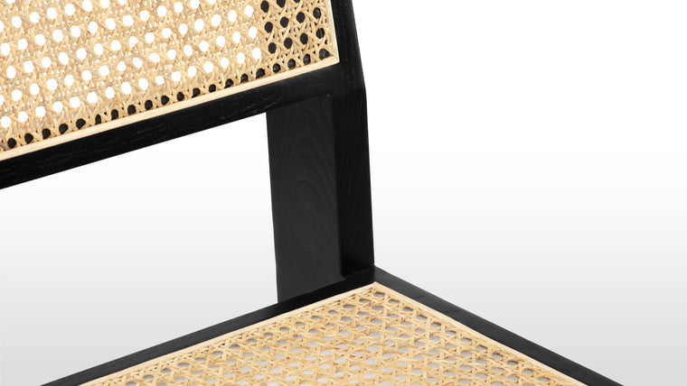 Strong Yet Comfy | A durable wooden frame, complete with angled legs, provides the ideal combination for this chair’s comfortable seat and supportive back.
