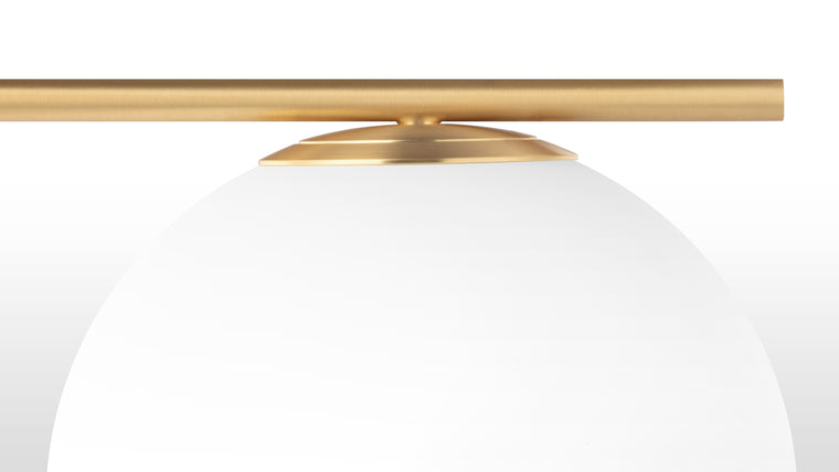 Designer Details | Made with high quality durable metal tubing and opaline glass, the IC Lights collection is designed to diffuse light softly, creating an ambient lighting solution which is both stylish and atmospheric. Available in luxe brass, black, and contemporary chrome finishes, there is something to suit every style.
