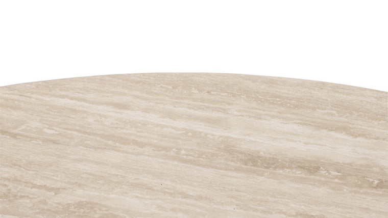 Travertine Masterpiece | Made from honed natural Italian travertine, this beautiful modern table makes a stunning centrepiece. Its simple, striking form pays homage to this luxurious material, accentuating the distinctive texture and patina.
