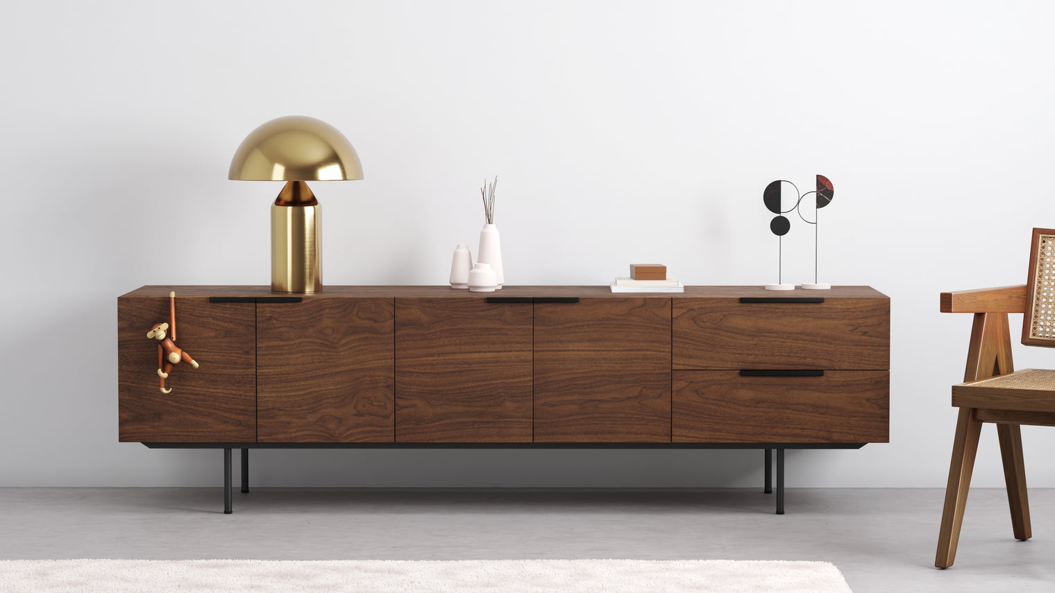 MODERN STYLE TAKES SHAPE | IThis table lamp combines sculptural grace with expert craftsmanship. The end result is an iconic silhouette featuring a cylindrical base that narrows upward to a cone and is topped with a unique dome shape. These geometric elements create a truly stunning look.

