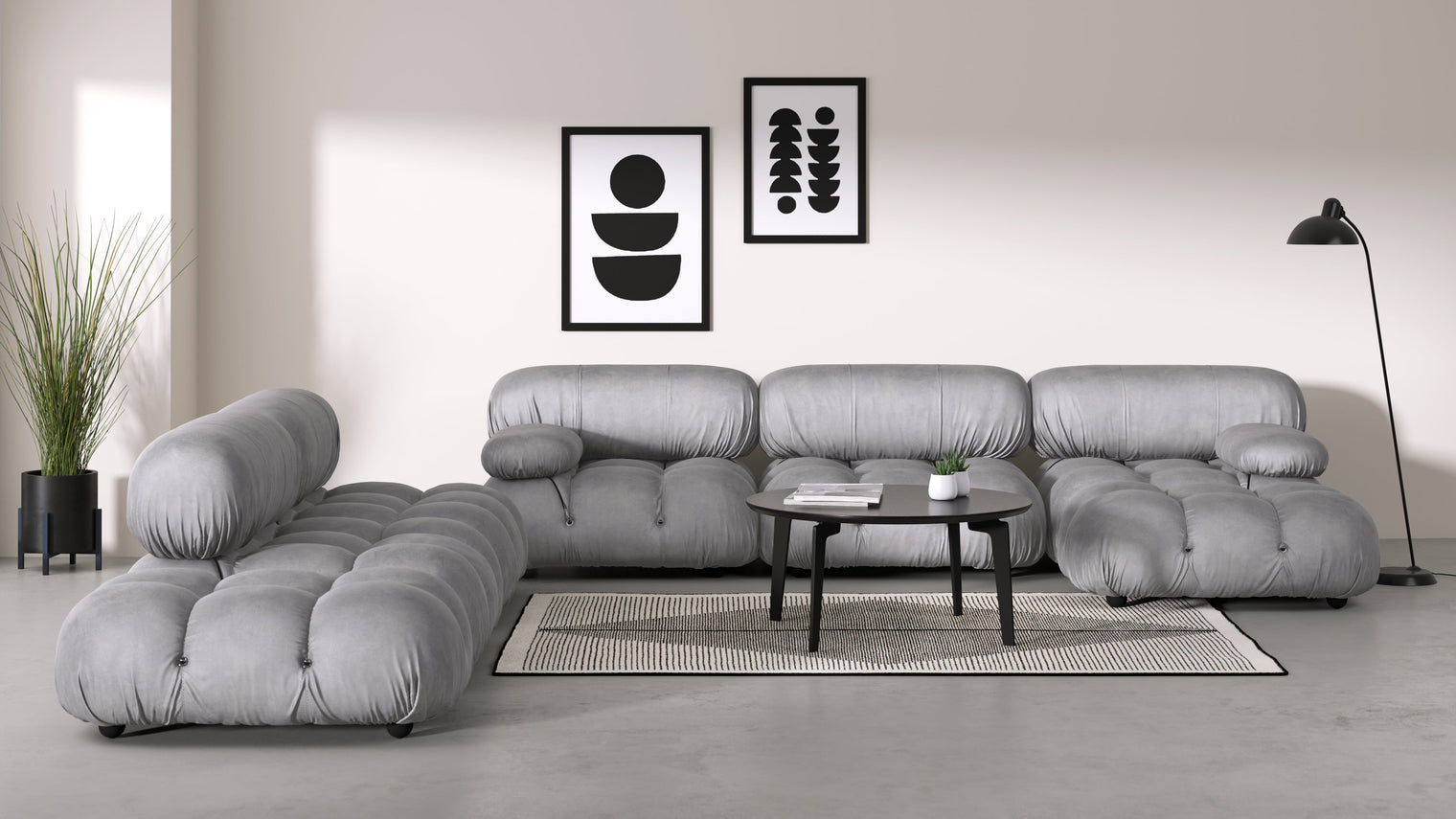Stylish Sectional|With the Bellini’s sectional design, you can create a sofa that suits your space. The soft curves of each carefully crafted cushion create a luxurious and comfortable seat for the ultimate in stylish comfort.
