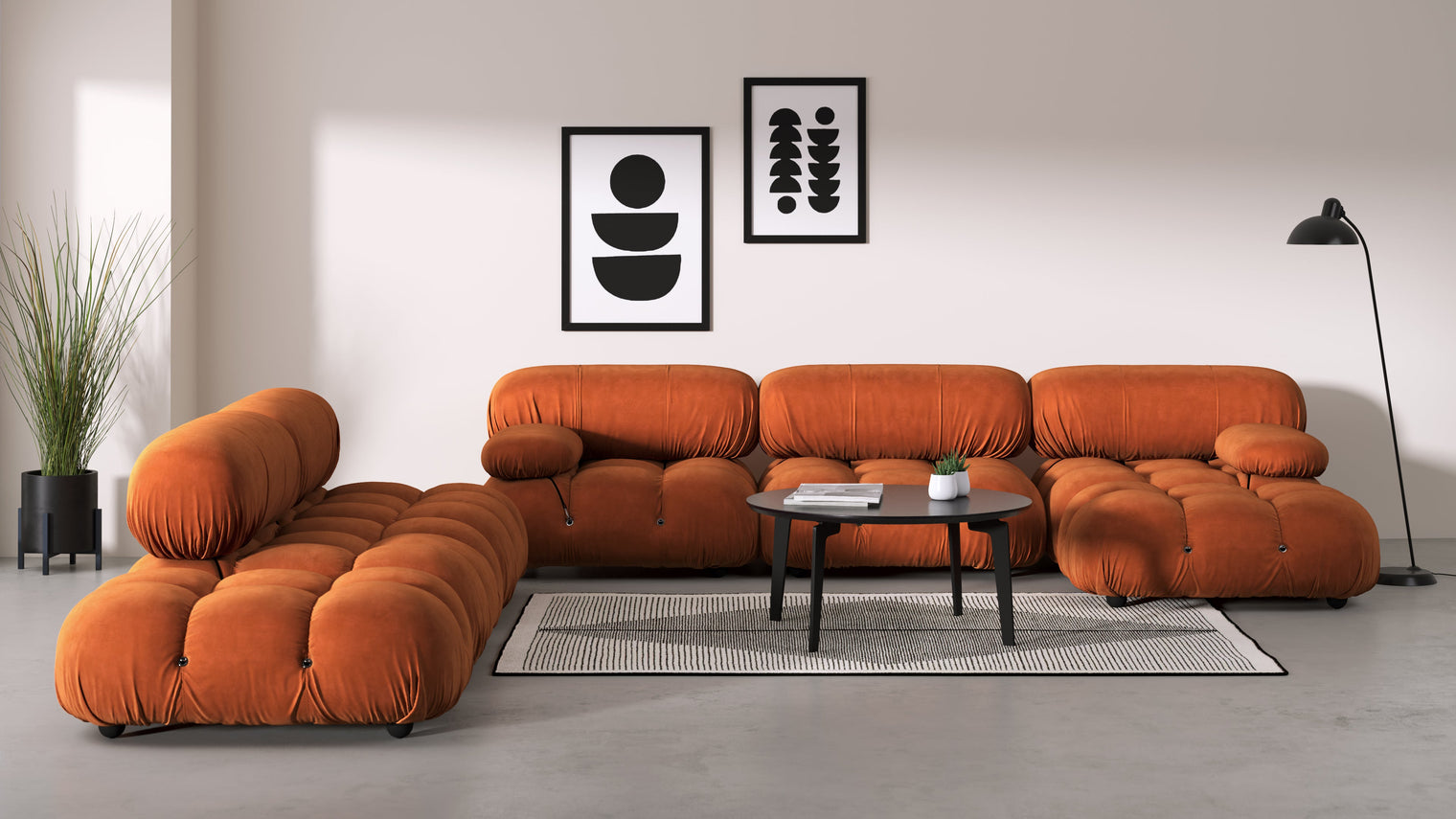Stylish Sectional|With the Bellini’s sectional design, you can create a sofa that suits your space. The soft curves of each carefully crafted cushion create a luxurious and comfortable seat for the ultimate in stylish comfort.
