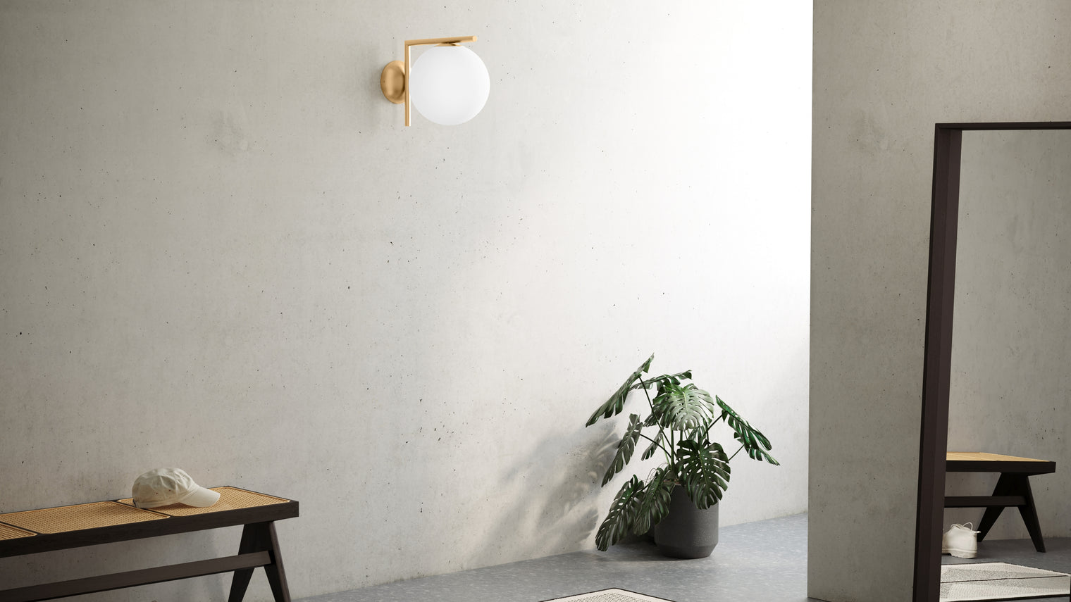 IC - IC Wall Light, Brass