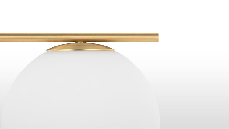 Designer Details | Made with high quality durable metal tubing and opaline glass, the IC Lights collection is designed to diffuse light softly, creating an ambient lighting solution which is both stylish and atmospheric. Available in luxe brass, black, and contemporary chrome finishes, there is something to suit every style.

