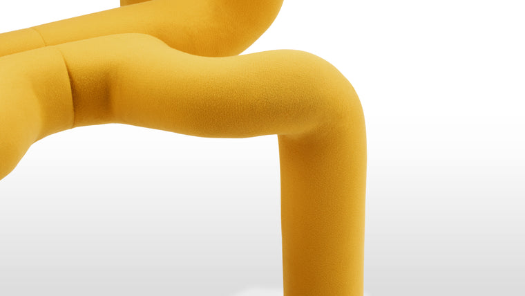 Sitting Redefined | The Ekstrem Chair is a true testament to an innovative spirit and commitment to pushing the boundaries of design. Its unique shape, characterized by a daring asymmetrical design and exaggerated curves, captures attention and becomes a focal point in any room. Crafted with meticulous attention to detail, this chair showcases a dedication to both artistic expression and ergonomic functionality.
