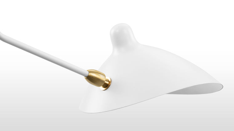 Iconic Silhouette | Beyond its visual allure, the Mouille Small 2 Arm Ceiling Light offers practical functionality. The rotatable shades allow you to direct the light exactly where it's needed, casting a warm and inviting glow that enhances any space. Whether used in a living room, dining area, or entryway, this ceiling lamp becomes a captivating centerpiece that elevates the ambiance.
