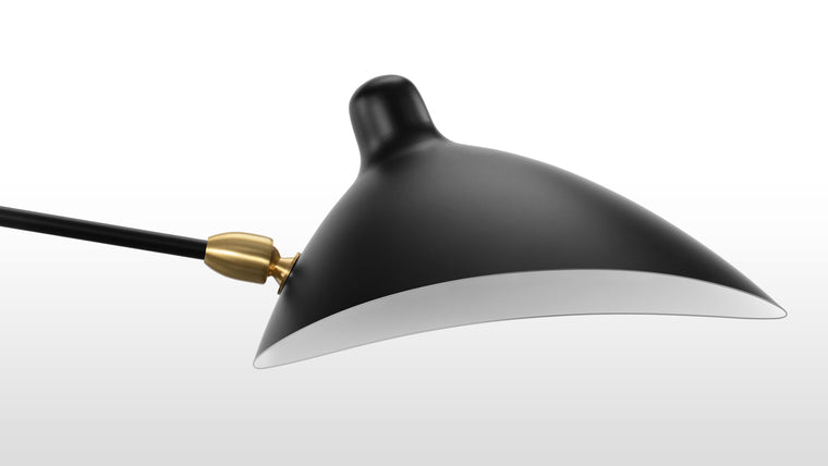 Iconic Silhouette | Beyond its visual allure, the Mouille Small 3 Arm Ceiling Light offers practical functionality. The rotatable shades allow you to direct the light exactly where it's needed, casting a warm and inviting glow that enhances any space. Whether used in a living room, dining area, or entryway, this ceiling lamp becomes a captivating centerpiece that elevates the ambiance.
