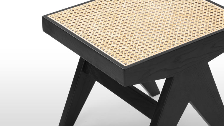 Rattan Accent | Beyond its elegant aesthetics, the Pierre Jeanneret Stool offers practicality and versatility. The clean and uncluttered design allows it to seamlessly blend into various interior styles, from mid-century modern to contemporary or even minimalist spaces.
